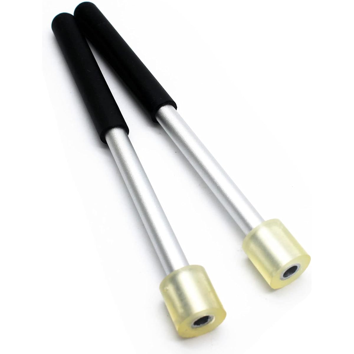 TUOREN 7.5 Inch Rubber Head Percussion Mallet Stick for Tenor Steel Pan Steel Tongue Drum Aluminum Handle