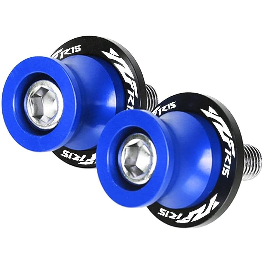 Swing Arm Spool Stand Screw Slider Motorcycle 6MMCNC Swing Arm Spool Stand Screw Slider For Ya-ma-ha YZFR15 YZF-R15 YZF R15 2013-2021 2015 2016 2017 2018 2019 2020 (Color: Blue)