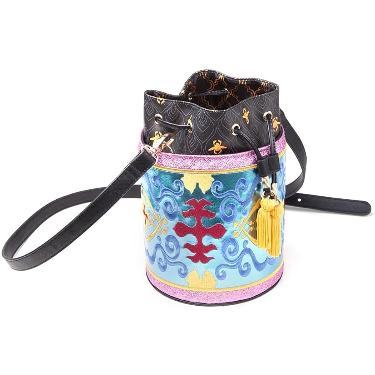 Disney Aladdin Magic Carpet Glitter Drawstring Bucket Bag
