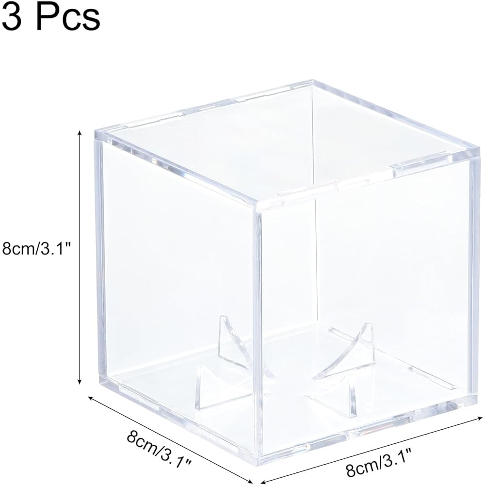 uxcell Baseball Display Case Autographed Baseball Case Display Clear Acrylic Display Case Baseball Storage Case for Memorabilia Baseball 3 Pieces
