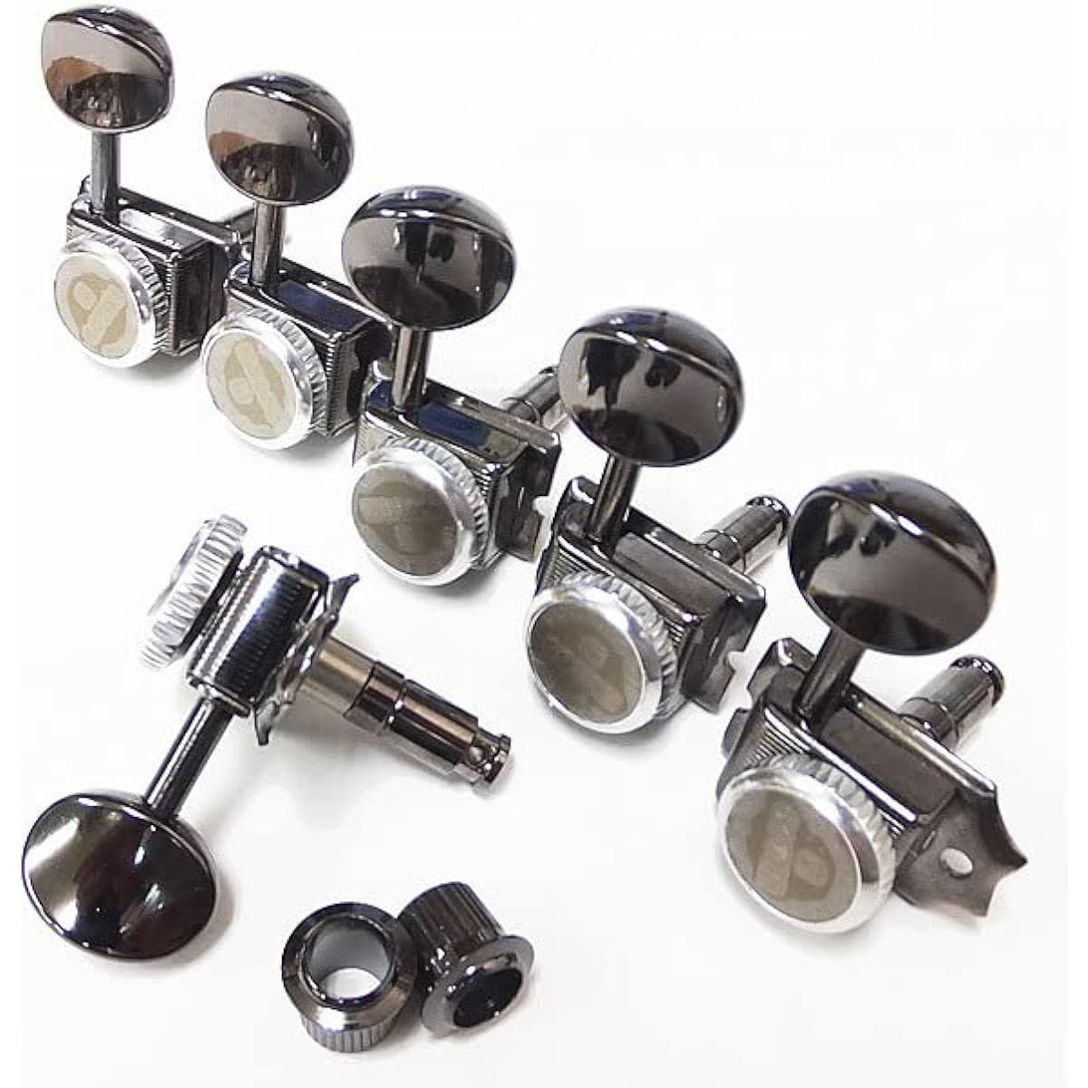 Gotoh Guitar Tuner Pegs GOTOH SD91 MG-T 05M CK 6L Magnum Lock Trad Cosmo Black Single Sided Set of 6 [Includes Ebi Original Pick]