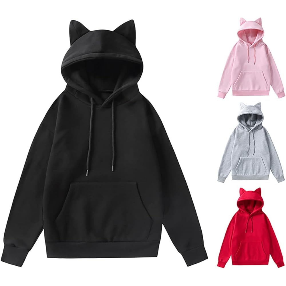 [newsight] Cat Ear Hoodie, Women's, Autumn/Winter, Cat Ear Shape Design, Hooded Fleece-lined Parka, Couple Parka