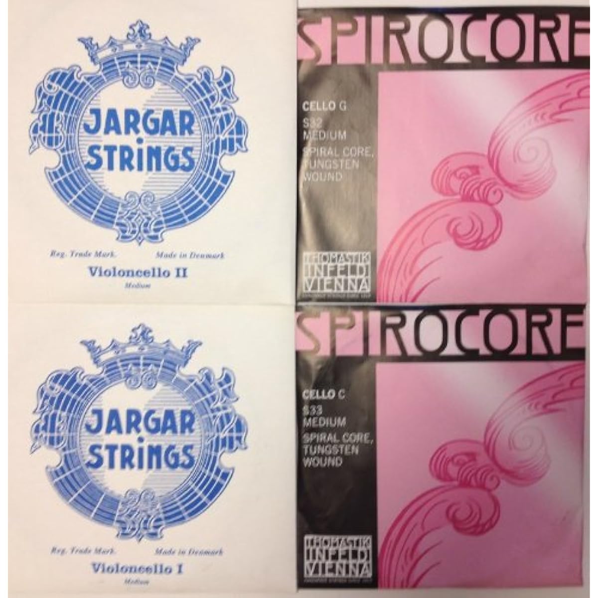 Cello strings Jaeger AD Spirocore GC tungsten set