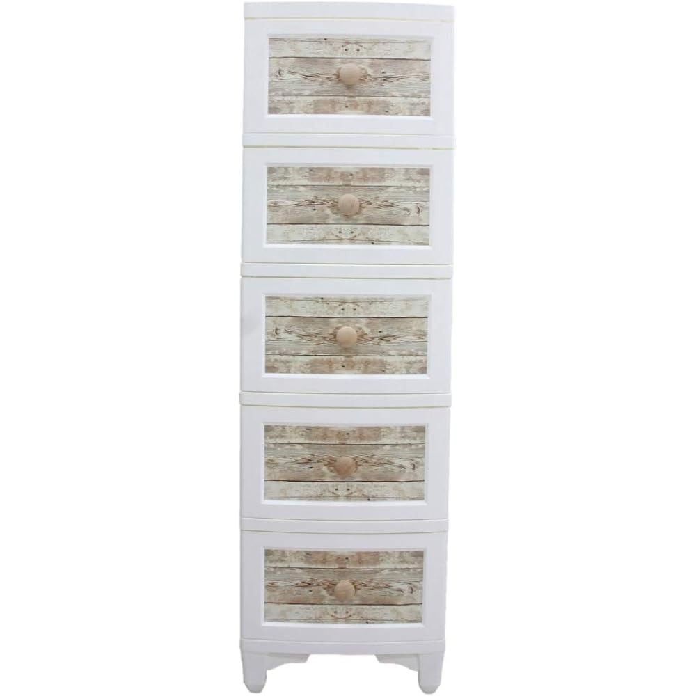 ILC Vintage chest that can be dressed up, 1 tier, 4 piece set, Antique white, 23 x 34 x 49 cm LB-104-AWH