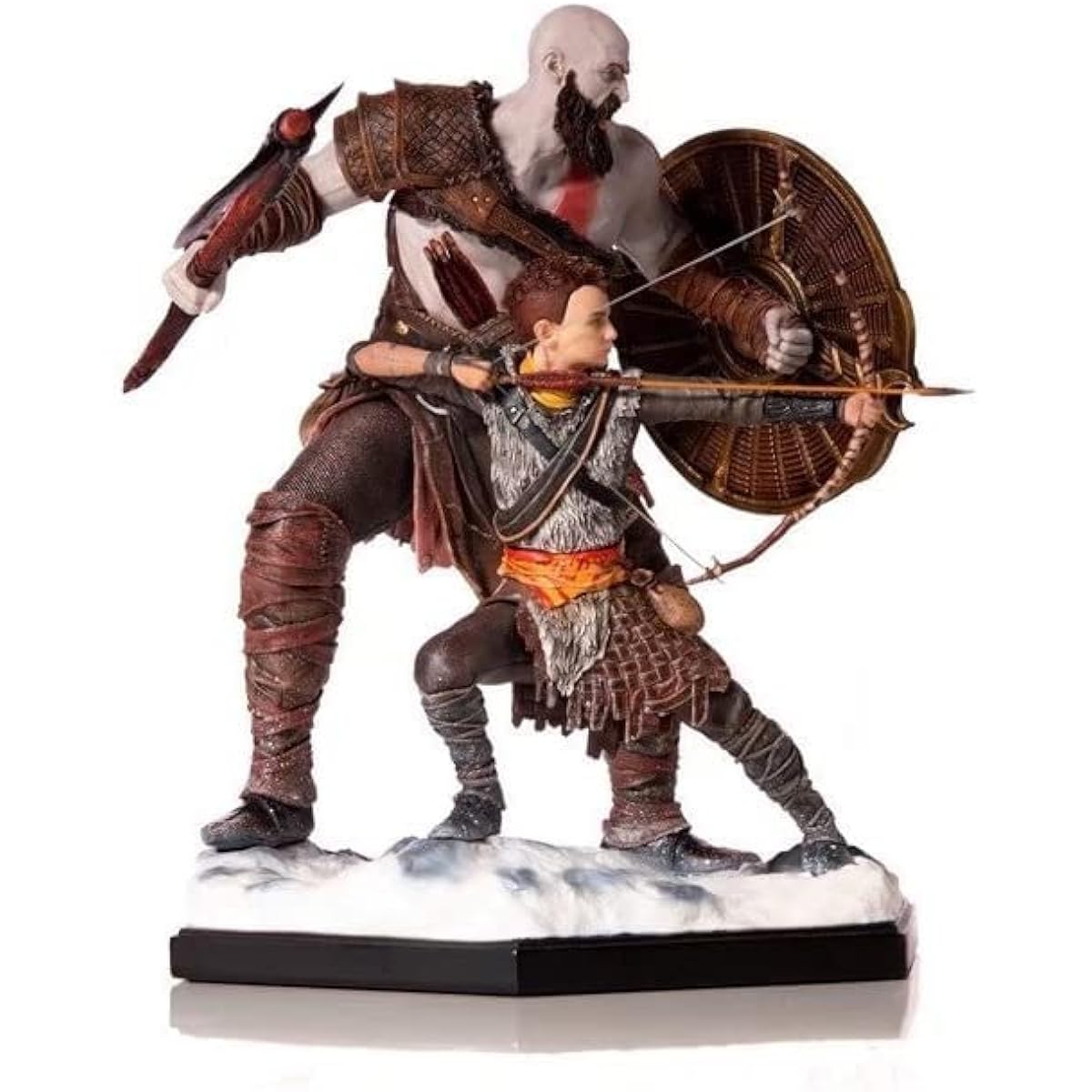 REOZIGN Ragnarok Figure 20cm/7.9inch Kratos Father and Son Anime Character Figure Model Collection Decoration Craft Toy for Anime Fans