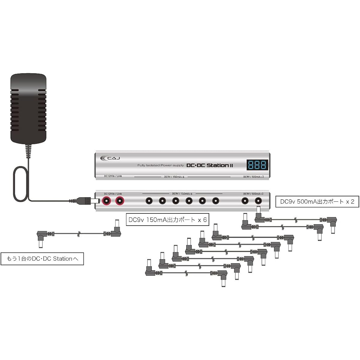 CUSTOM AUDIO JAPAN Effector power supply DC/DC Station II (adapter, DC cable included)