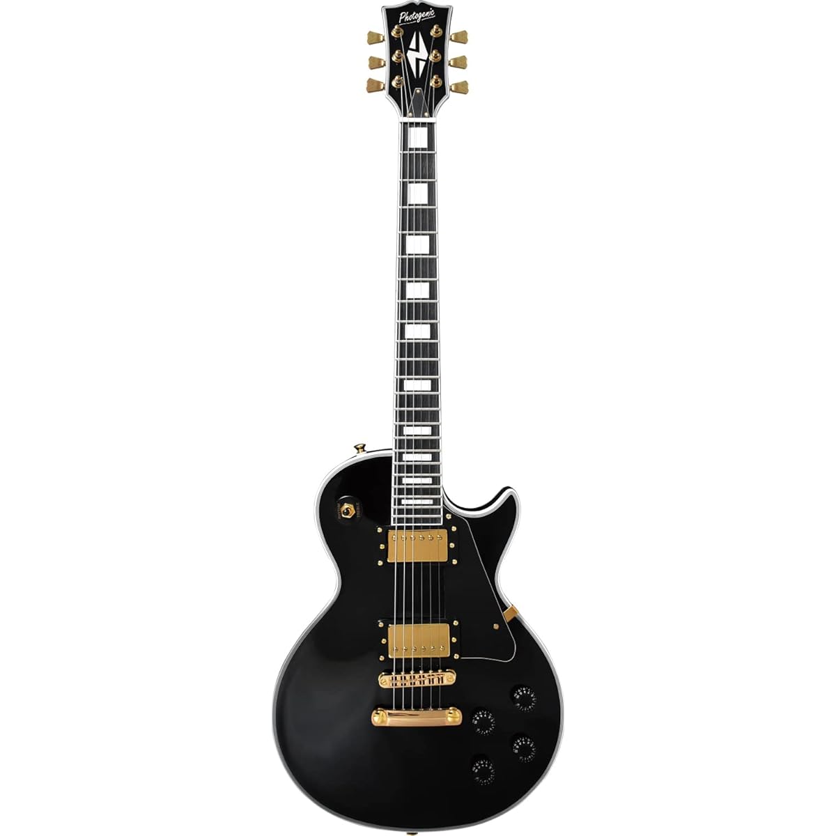 PhotoGenic Electric Guitar LP Custom Type LP-300C/BK Black [Soft case/shield/adjustment wrench included]