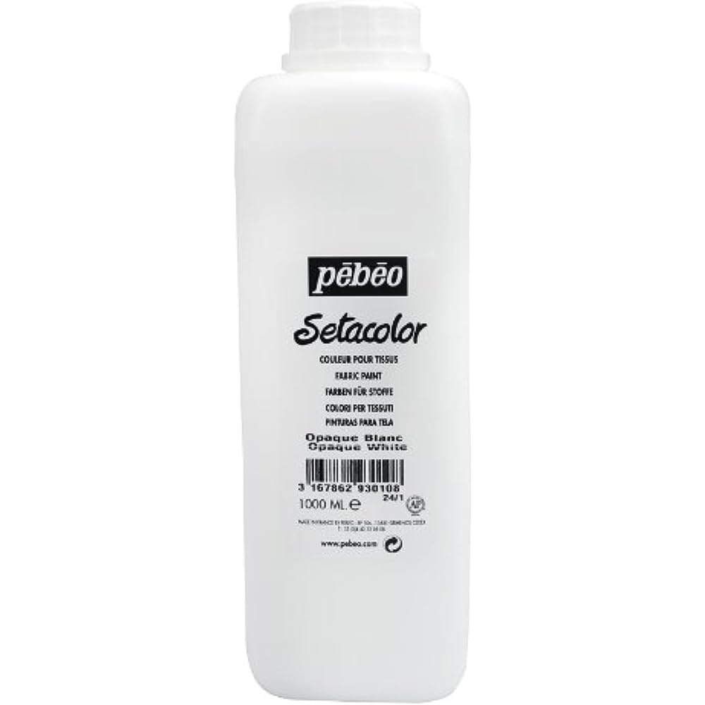 Pebeo Fabric paint Setacolor opaque color that can be painted on dark colored fabrics Large capacity 1L NO. 19 black rake