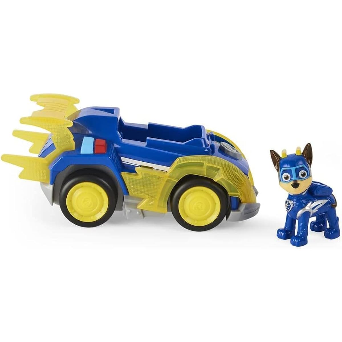 Paw Patrol Mighty Pups Super Pose Deluxe Vehicle Collector Figure Marshall & Chase