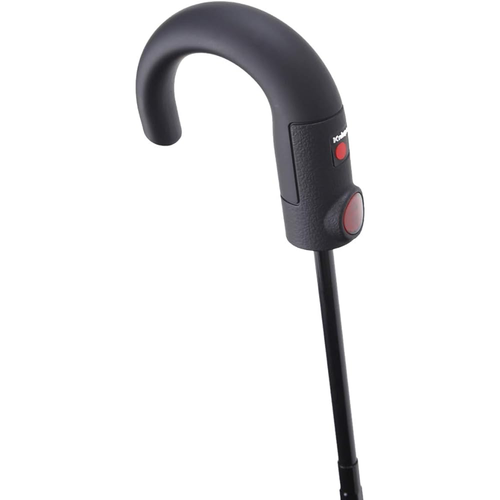 [Knirps] T280 Medium Duomatic Safety Crook Handle Black Folding Umbrella KNT280-1000