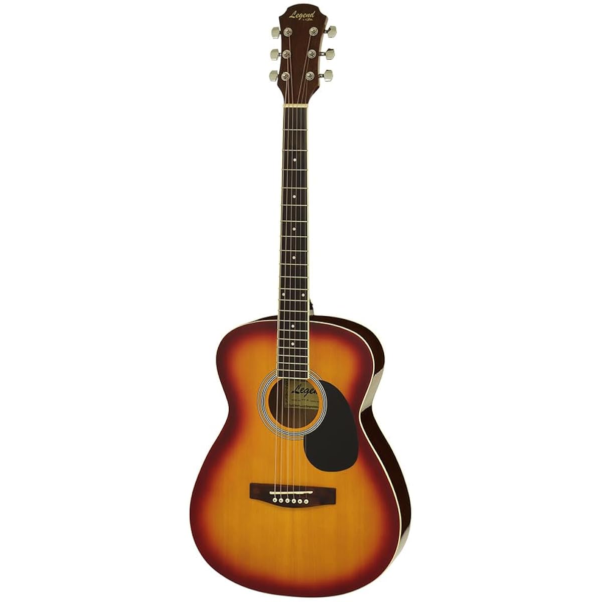 LEGEND FG-15 CS Acoustic Guitar, 15-piece Select Set with Textbook and Maintenance Supplies, Beginner Set, OOO Size, Legend
