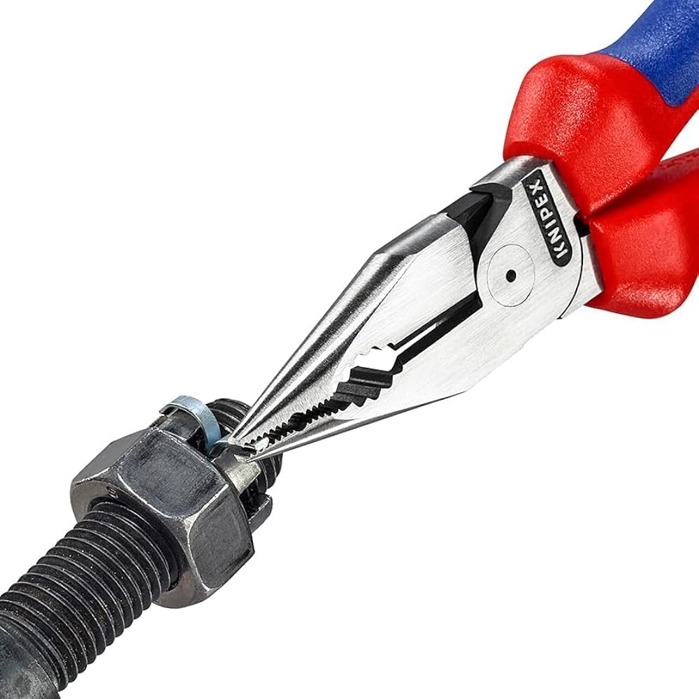 KNIPEX Needle Nose Pliers Comfort Grip Handle Total Length 185mm 0822-185SB