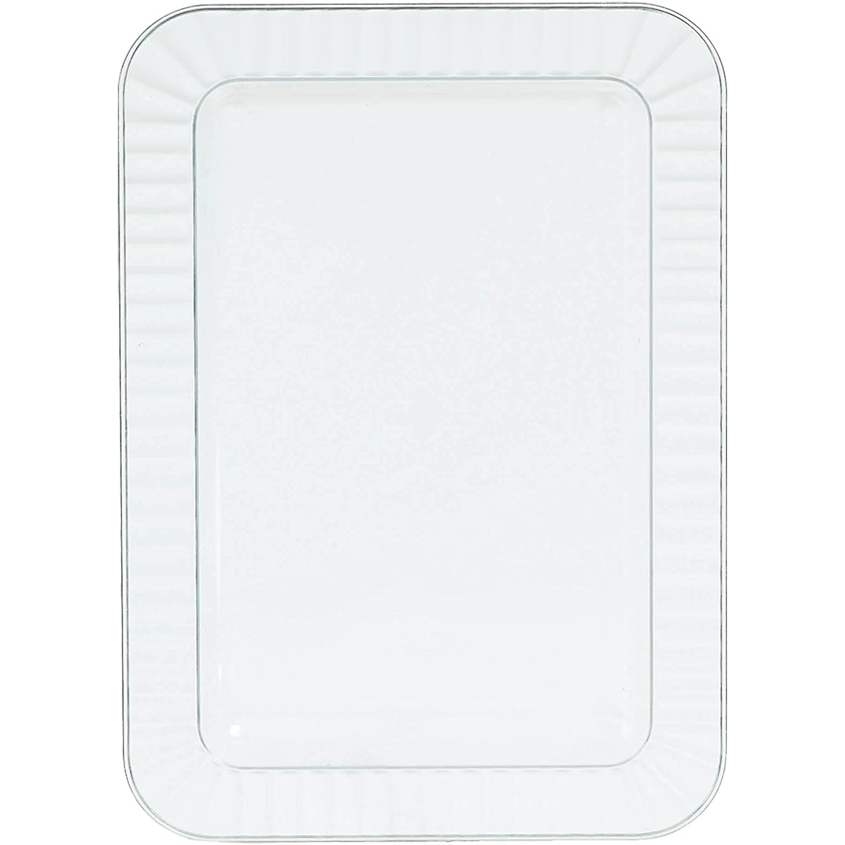 Lovely Premium Plastic Appetizer Tray Party Tableware, Reusable Serveware, White, 5" x 7", Pack of 32. 32 pieces 430700.08