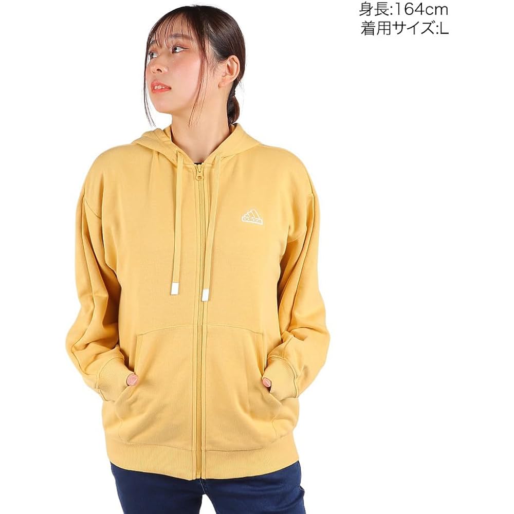 Adidas JSY18/IEH71 Women's Sweat Hoodie Warding Loose Fit Fleece Full Zip Parka