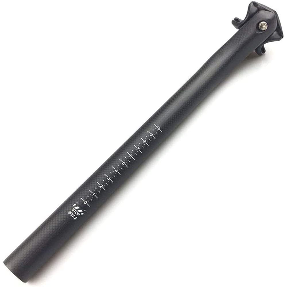 PLATT Carbon Seatpost Bicycle Ultralight 3K Brushed MTB Mountain/Road Bike Seat Pillar Vibration Absorption 25.4/27.2/30.8/31.6 * 350/400 mm