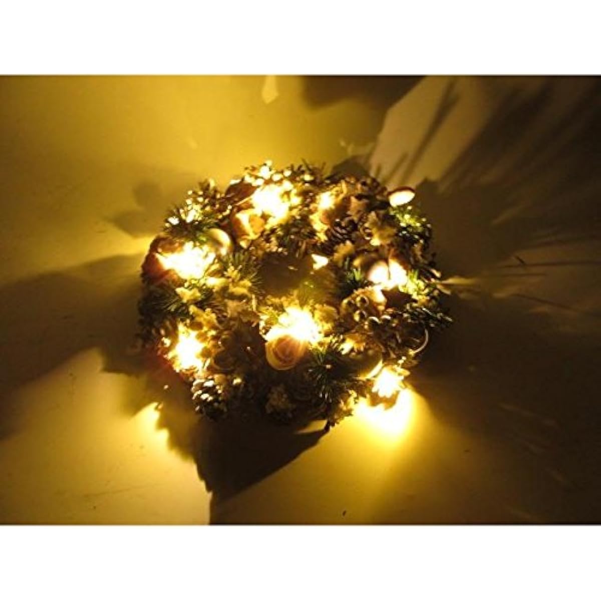 Toyosekisou Christmas Decoration Christmas LED Wreath Snow White 41201