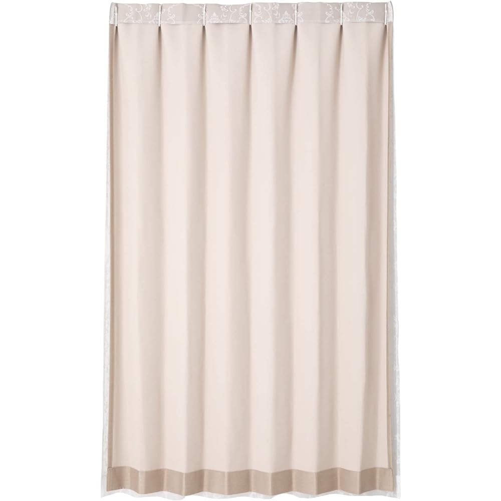 Francfranc Bliss x Lucilla Double Curtain H1780 x W1000 Beige (Lace & Drape