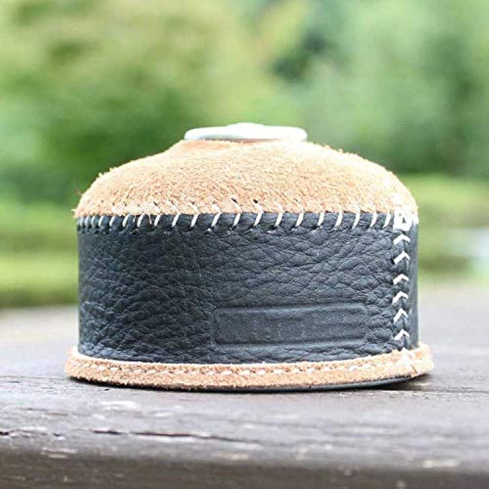 What will be will be Oil leather & suede OD gas can cover small 110g can equivalent Leather color (brown x beige) Stitching (produced)