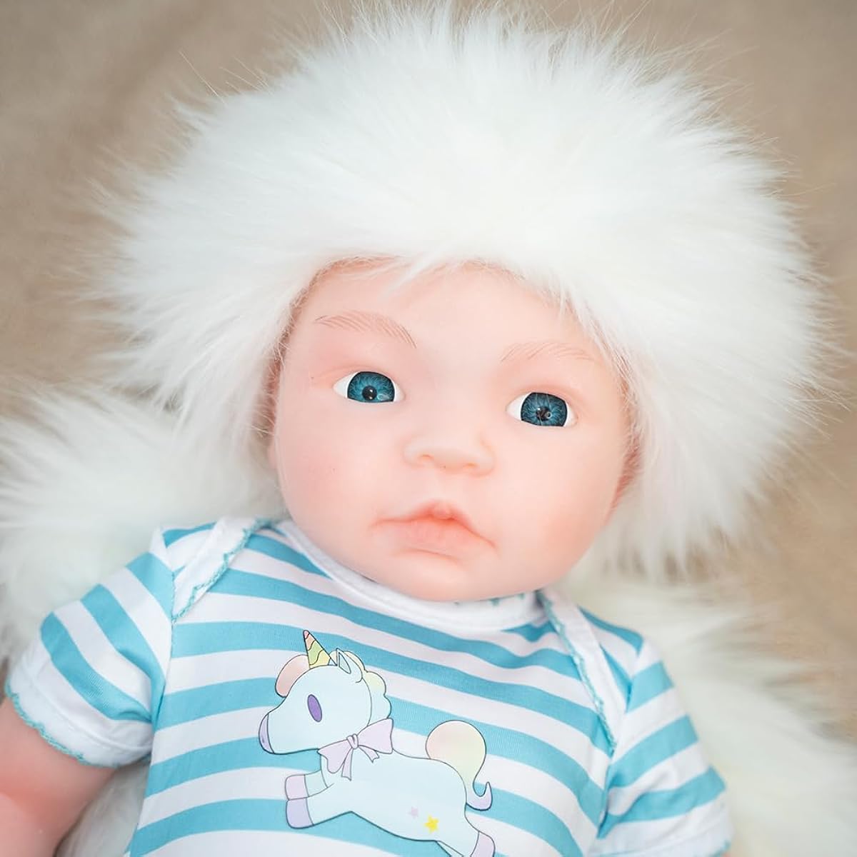 OZYZPO Full Silicone Baby Doll Not Vinyl Doll Realistic Soft Silicone Newborn Baby Doll Real Full Body Silicone Reborn Baby Doll 10