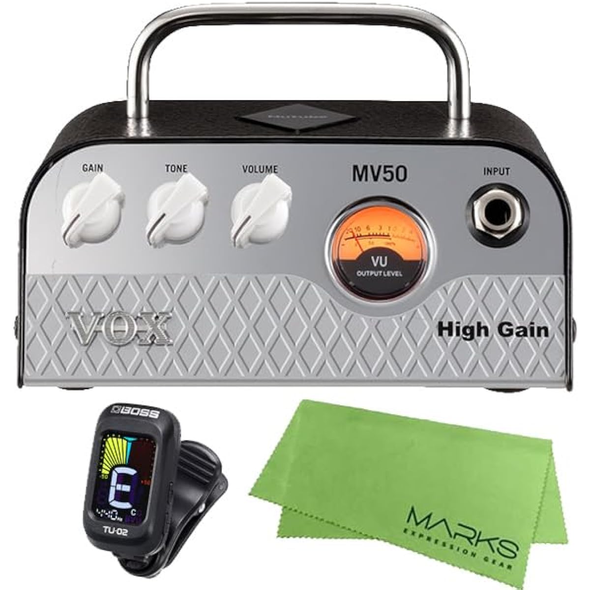 VOX MV50 High Gain [MV50-HG] + BOSS Clip Tuner TU-02 Set [with Marks Cross]