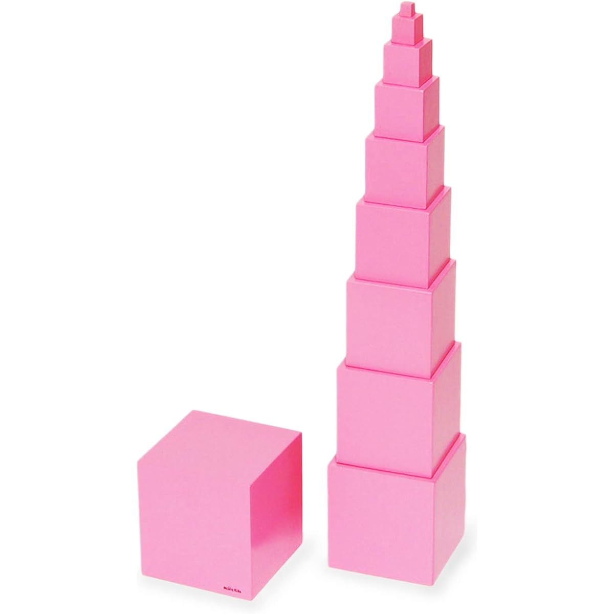 [MONTE Kids] Montessori teaching tools - Pink Tower Small Household size - Montessori Monte Kids Educational supplies Learning supplies Authentic teaching materials Mathematics Montessori teaching tools - Pink Tower Small