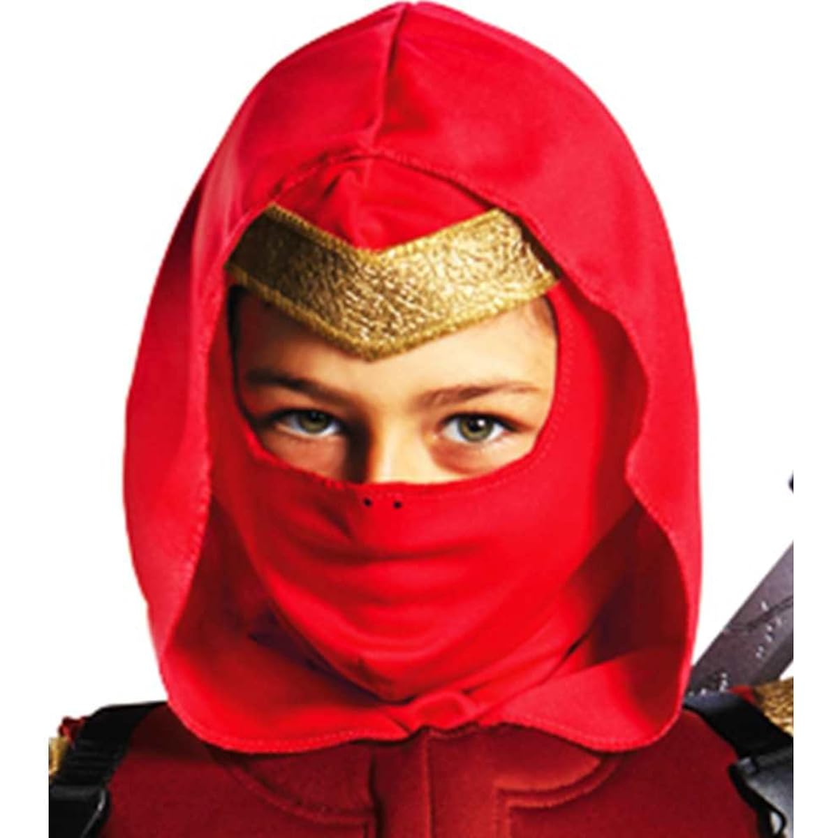 Disguise Shadow Ninja Red Fire Ninja Deluxe Boys Costume, One Color, 4-6