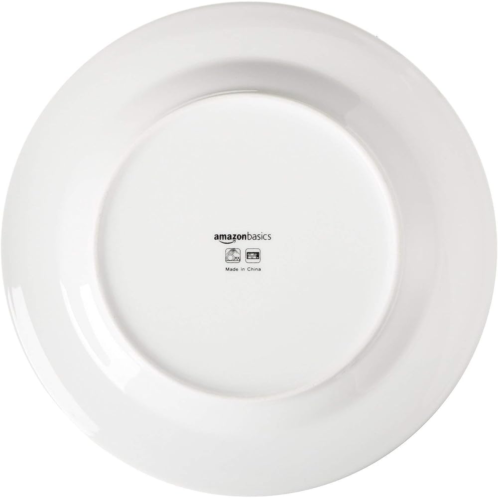 Tableware Set for Kitchen (Plates & Bowls for 6 People) White 18 Piece Set