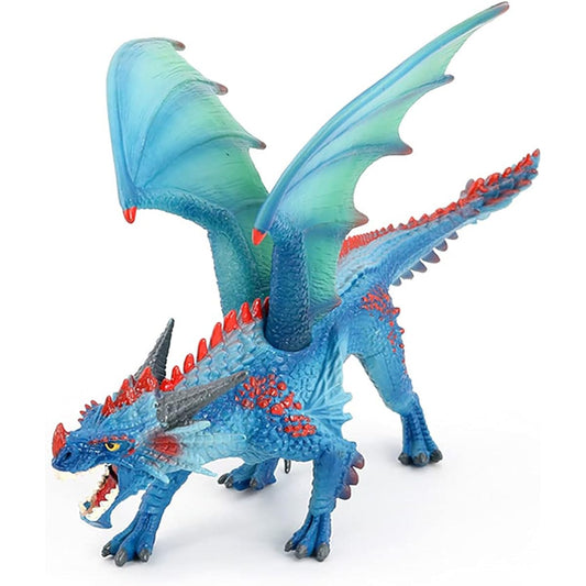 Realistic Snow Dragon Model Figure Toy Blue Flying Dragon Figure Collection Dinosaur Gifts Wonderful Creatures of Earth