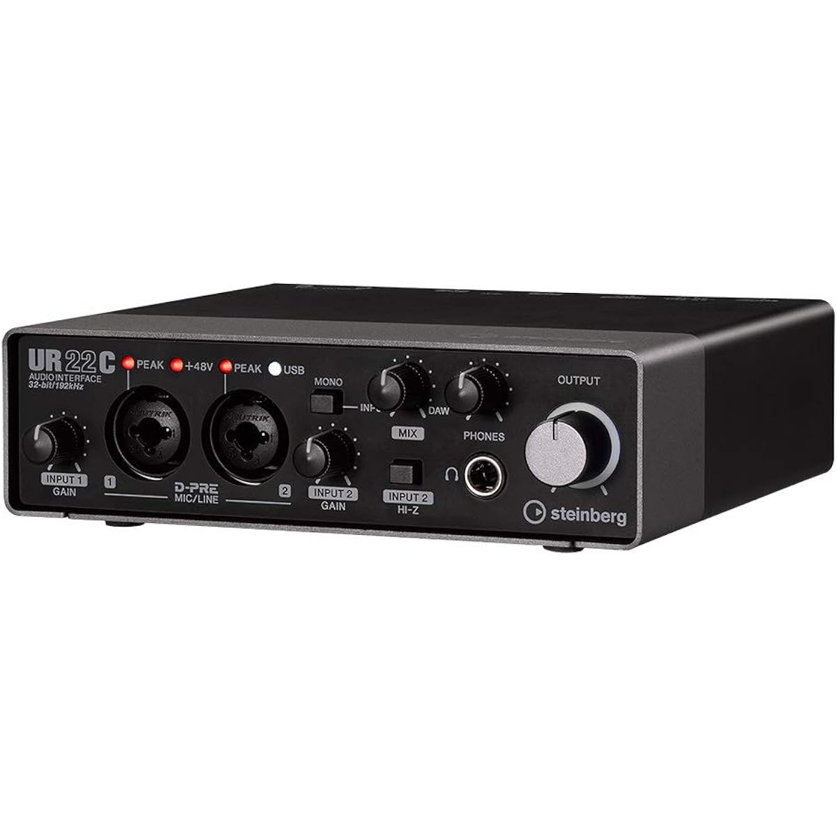 STEINBERG Audio Interface USB 3.0 (Type-C) Compatible 2-in-2-out Cubase AI UR22C Audio Interface 32bit/192kHz
