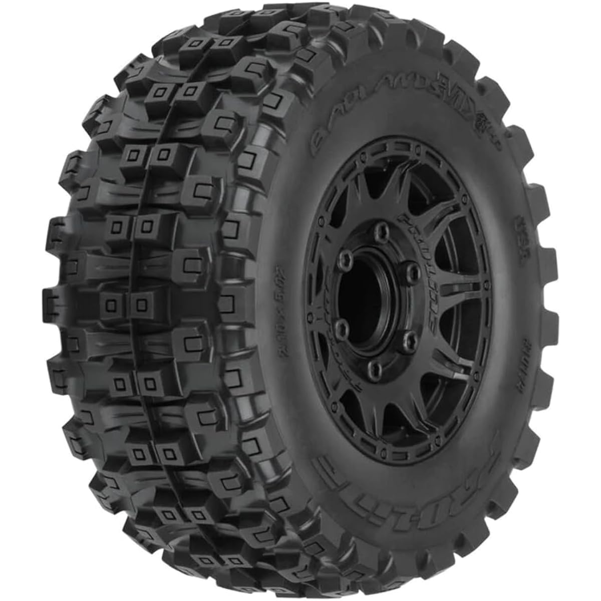 Pro-Line Racing 1/10 Badlands MX28 Belted F/R 2.8" MT Tres Mount 12mm Black Raid 2 PRO1017410