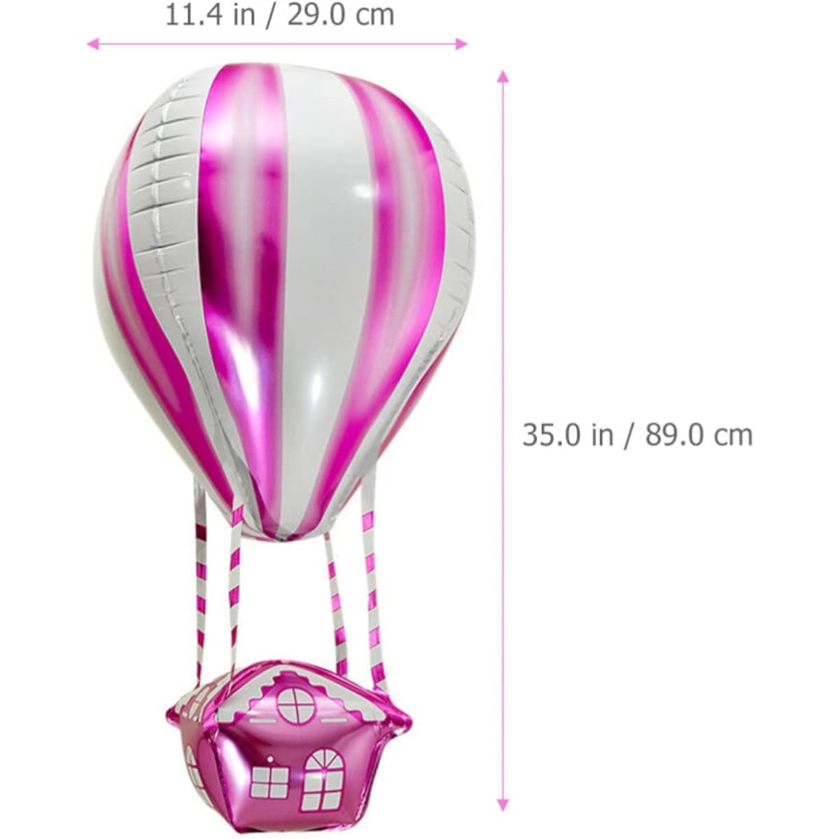 NUOBESTY Wedding Hot Air Balloon Shape 4D Aluminum Film Balloons Hot Air Balloons for Wedding Birthday Baby Shower 4pcs