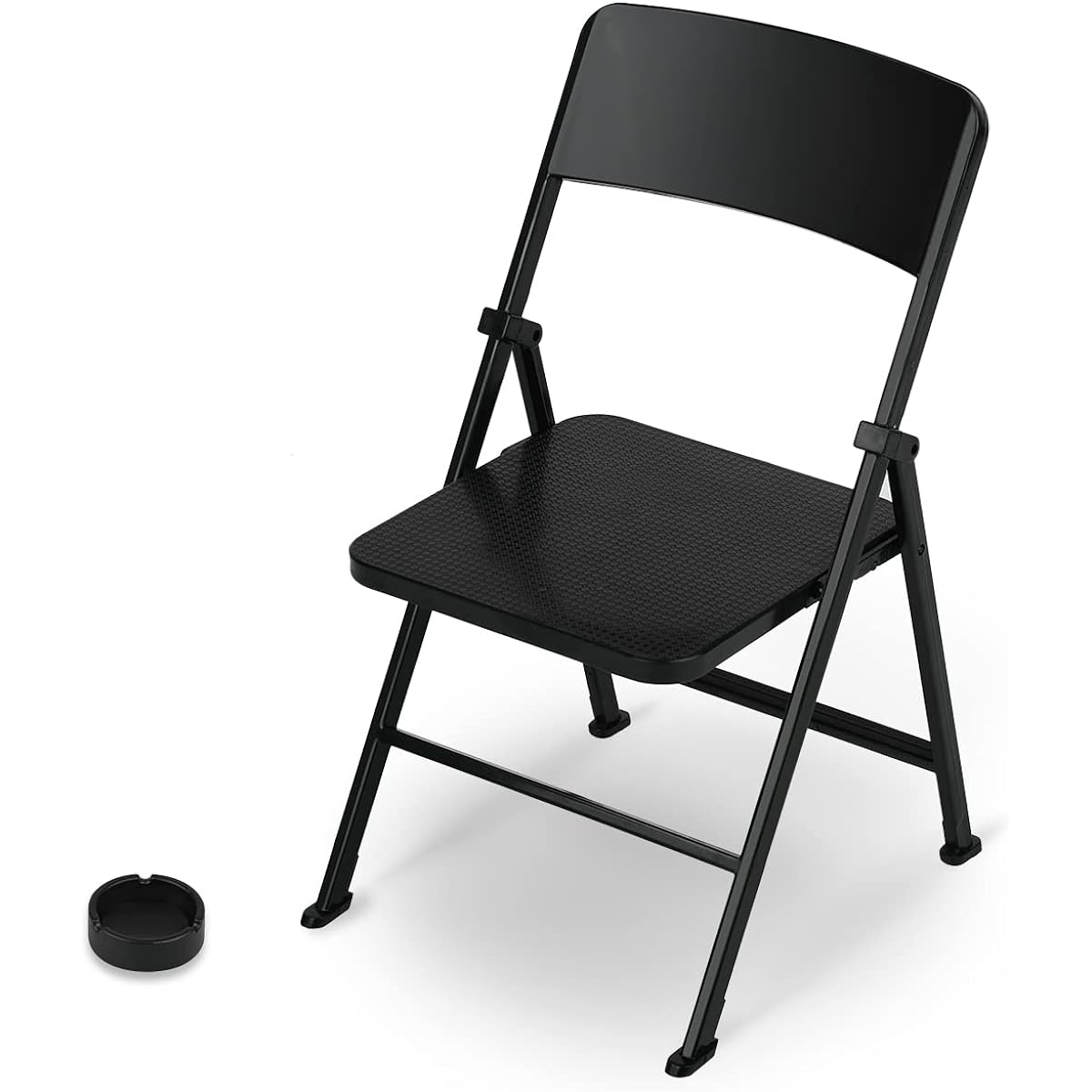 DS. DISTINCTIVE STYLE Mini Chair 1/6 Scale Furniture Doll Chair Black Small Folding Chair for 12 Inch Action Figure Miniature Furniture Dollhouse Decoration