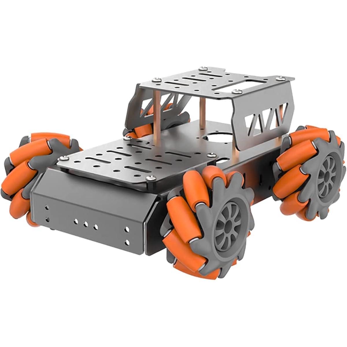 Mecanum Wheel Chassis Car Kit with TT Motor Aluminum Alloy Frame Smart Car Kit DIY Educational Robot Car Kit