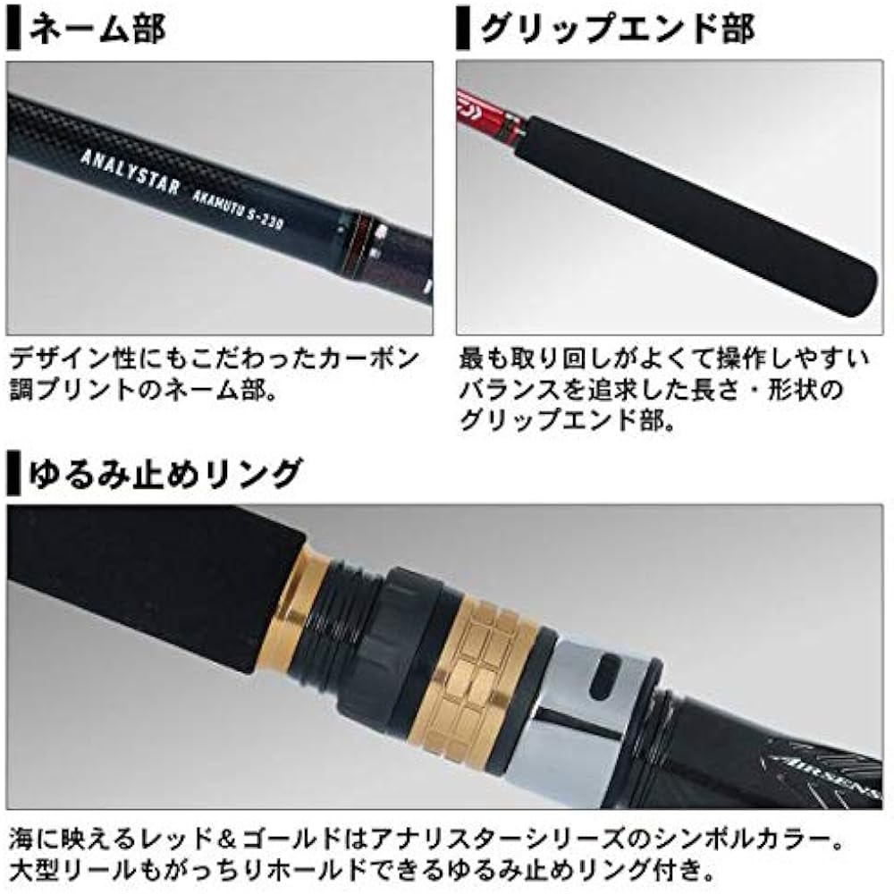 DAIWA Boat Rod Analystar Red Mutsu S-230 Fishing Rod