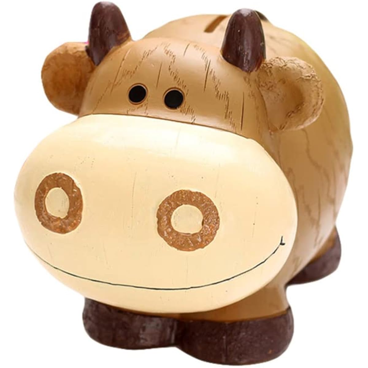 BESPORTBLE Cartoon Cow Piggy Bank Coin Savings Box Resin Savings Box Desktop Money Box Decorative Storage Box Ornament 1pc