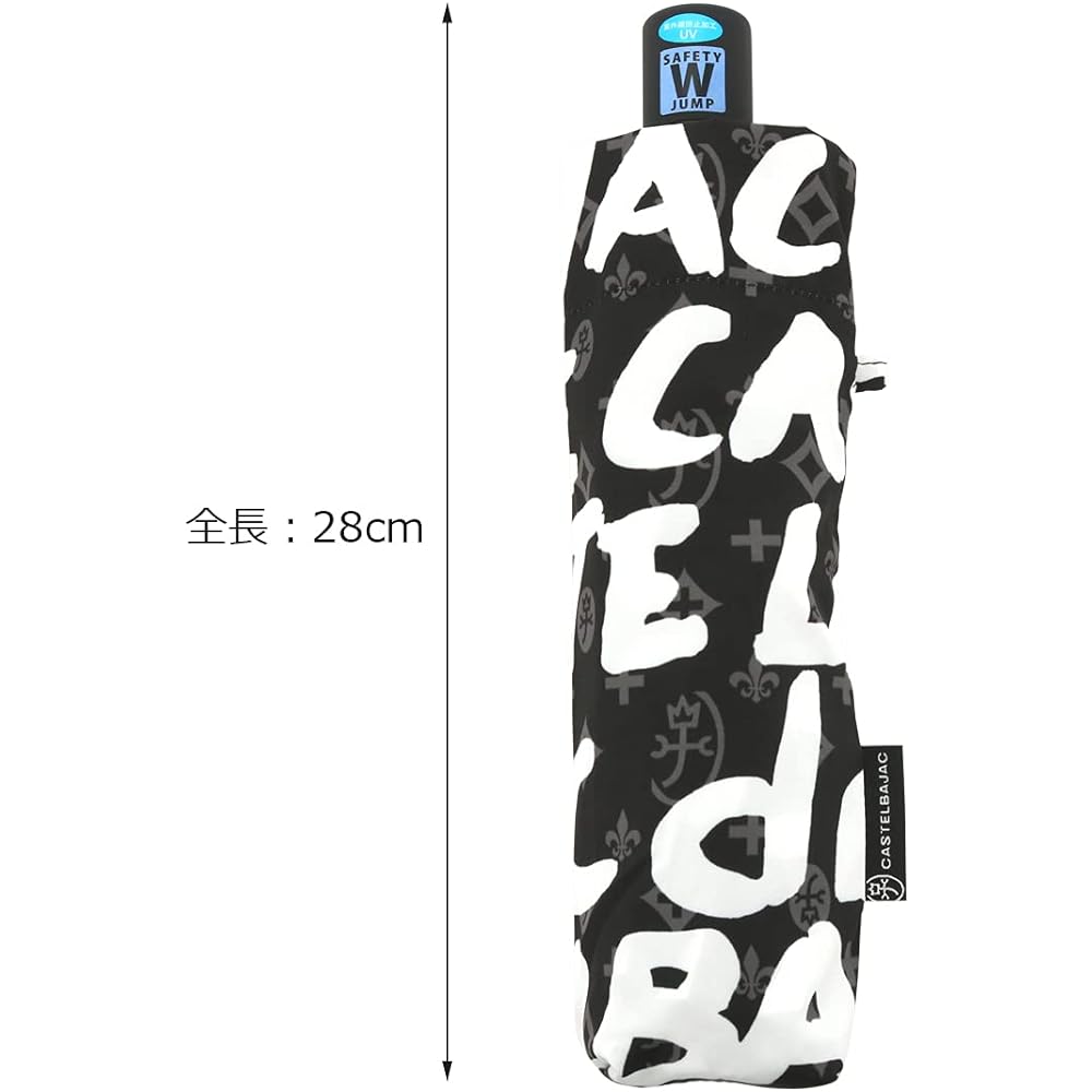 [Castelbajac] Umbrella, Automatic Open/Close, Folding, UV Protection, Water Repellent, For Sunny or Rainy Days, 55cm, 023046 CASTELBAJAC, 8 Ribs, Large, One Push, One Touch, Jump Type