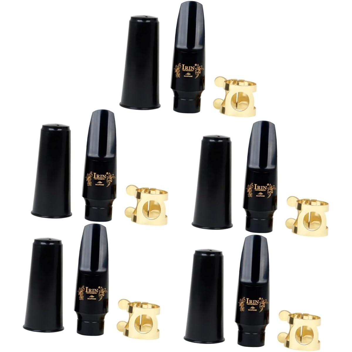 VICASKY 5 Piece Set Saxophone Mouthpiece Clarinet Mouthpiece Kit Saxophone Cap Bali Saxophone Saxophone Kit Saxophone Clamp Mouthpiece Cushion Saxophone Clip Sax