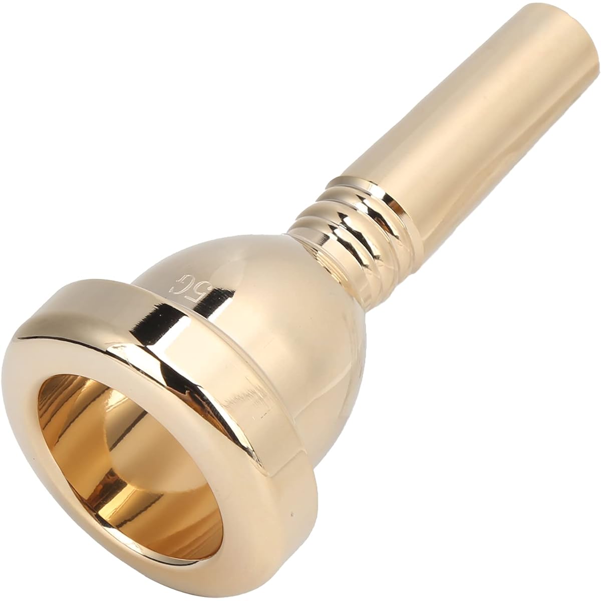 Trombone Mouthpiece Tenor Large Shank Mouthpiece TR‑03 Metal 12.7mm 5G Trombone Accessories Replacement (Gold)