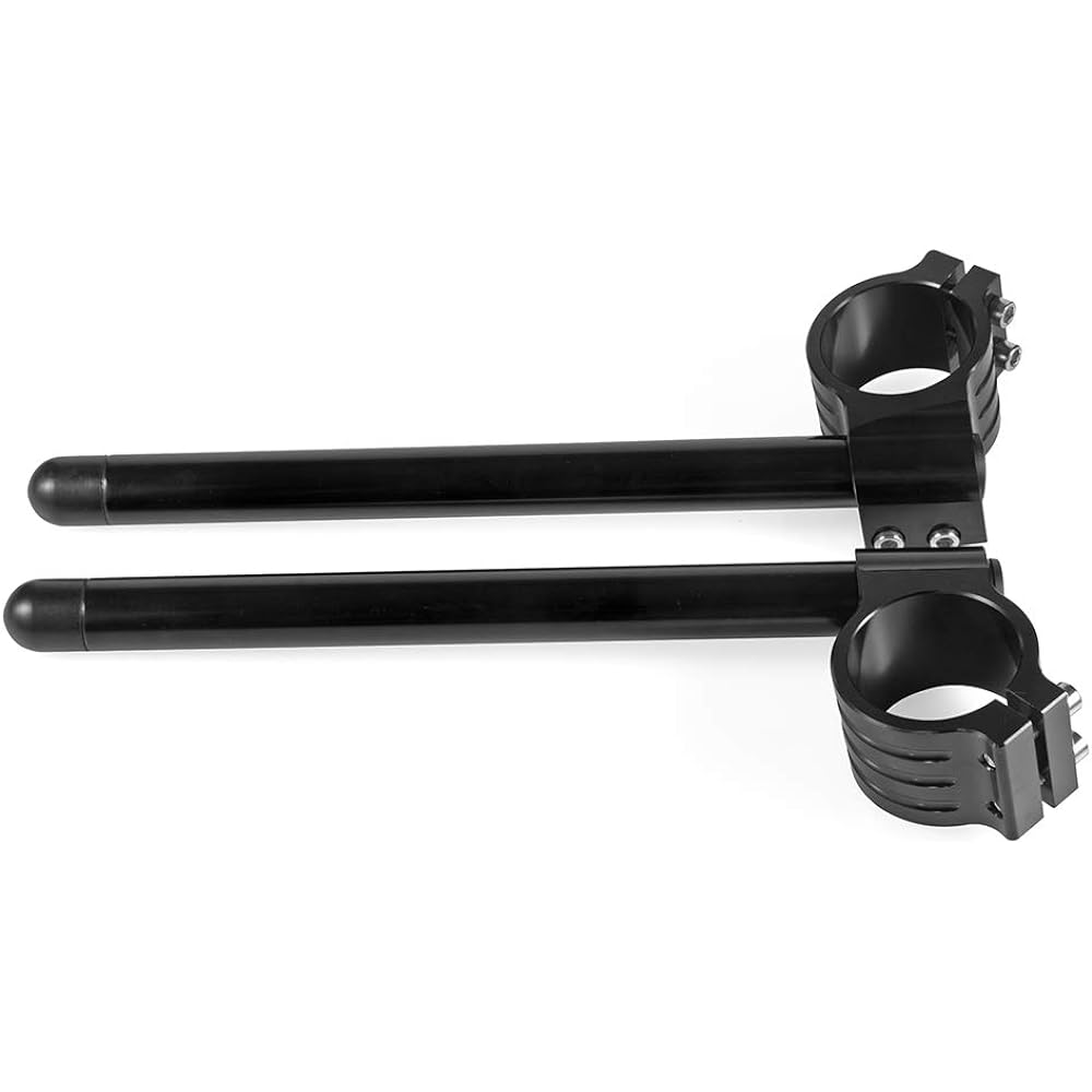 MOTO4U Motorcycle 47mm Aluminum Separate Handlebar Clip-on Fork Handlebar Black