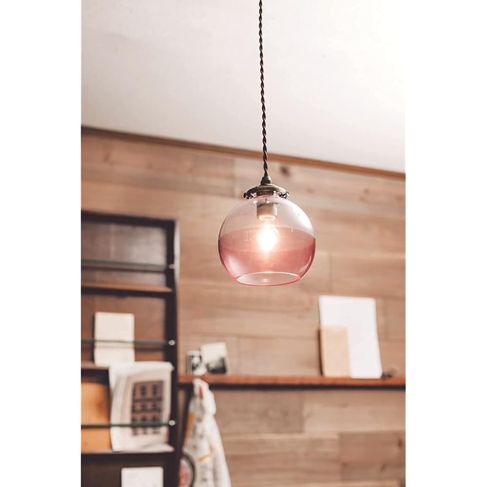 Interform Pendant Light LT-1594BL Albica with LED Bulb Blue Glass Two Tone Gold