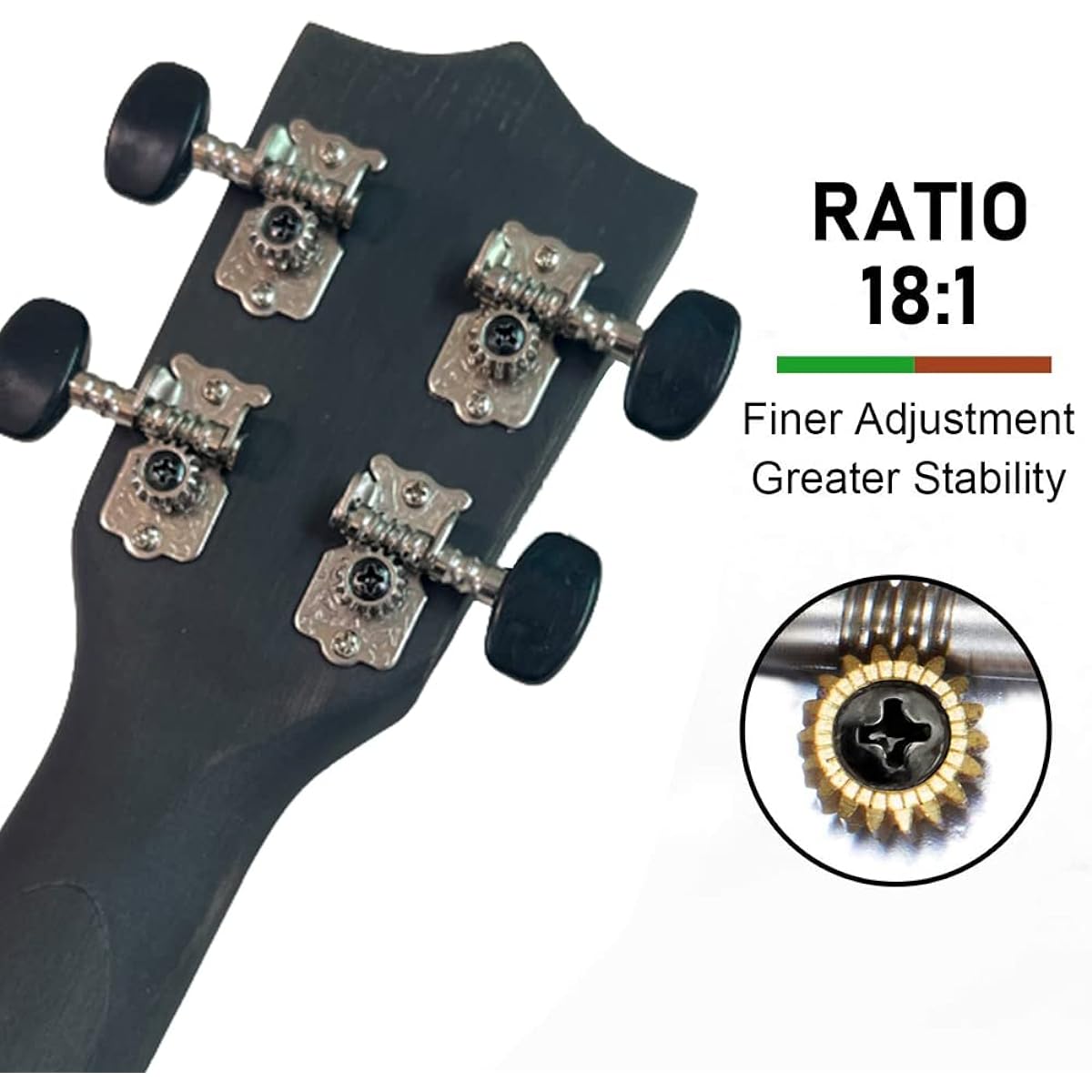 CEOMO Soprano Ukulele 21 Inch Basswood Ukulele Children Students Beginner Kit Gig Bag Pick Capo Strap String Starter Manual (Gray)