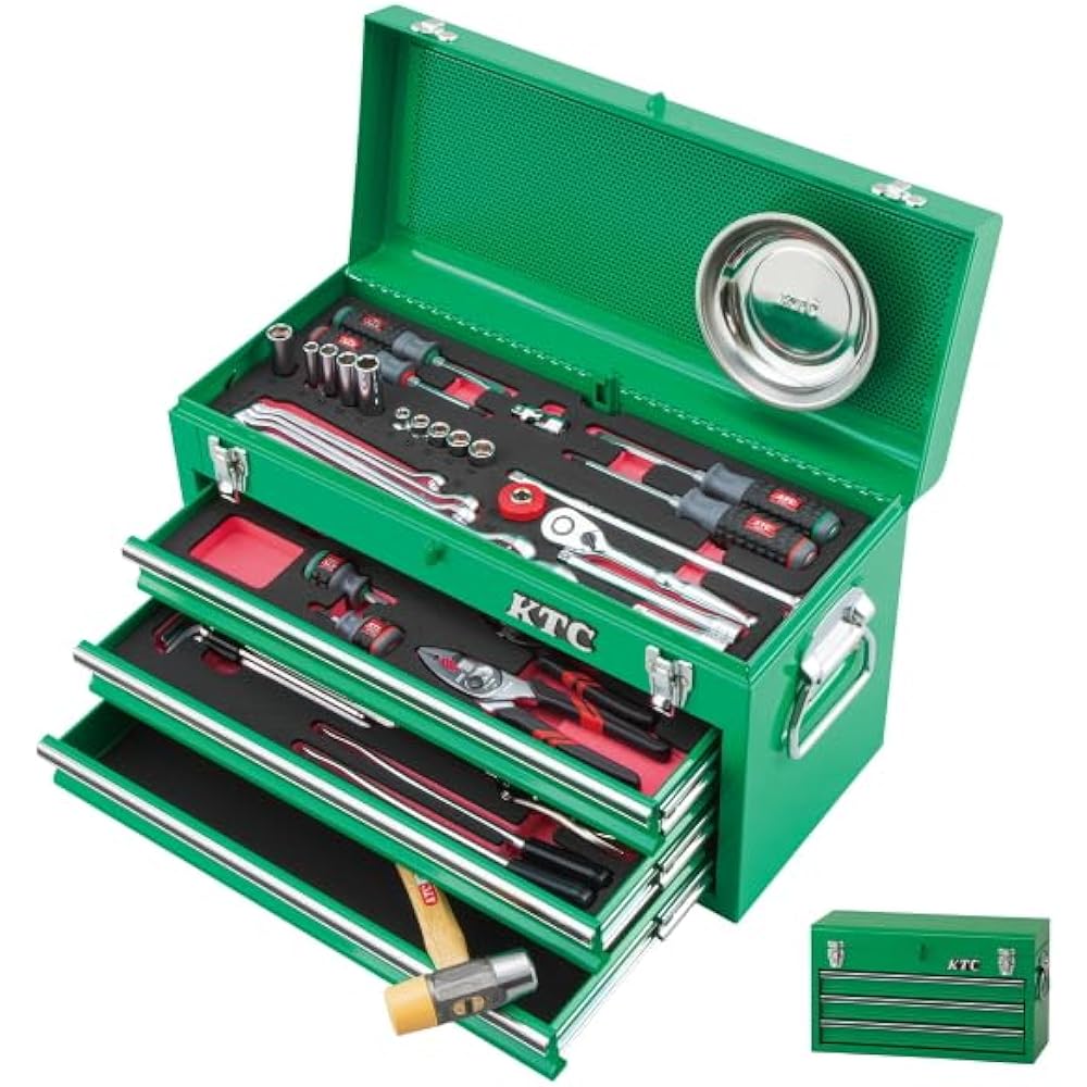 Kyoto Machinery Tools (KTC) 6.3sq. [15-piece set] Motorcycle maintenance tool set SK21524MC《2024SK》