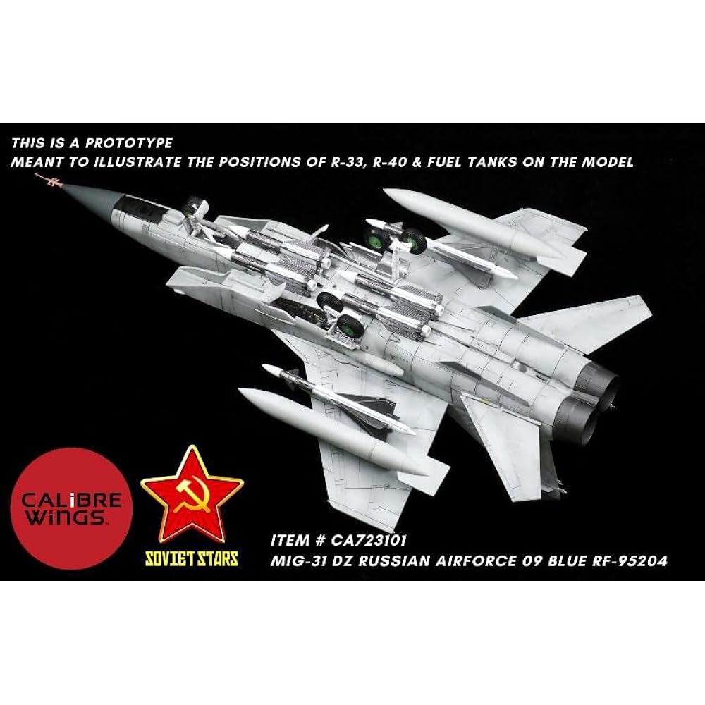 Caliber Wings 1/72 MiG31DZ Foxhound Russian Air Force Blue 09 RF95204 Finished Product