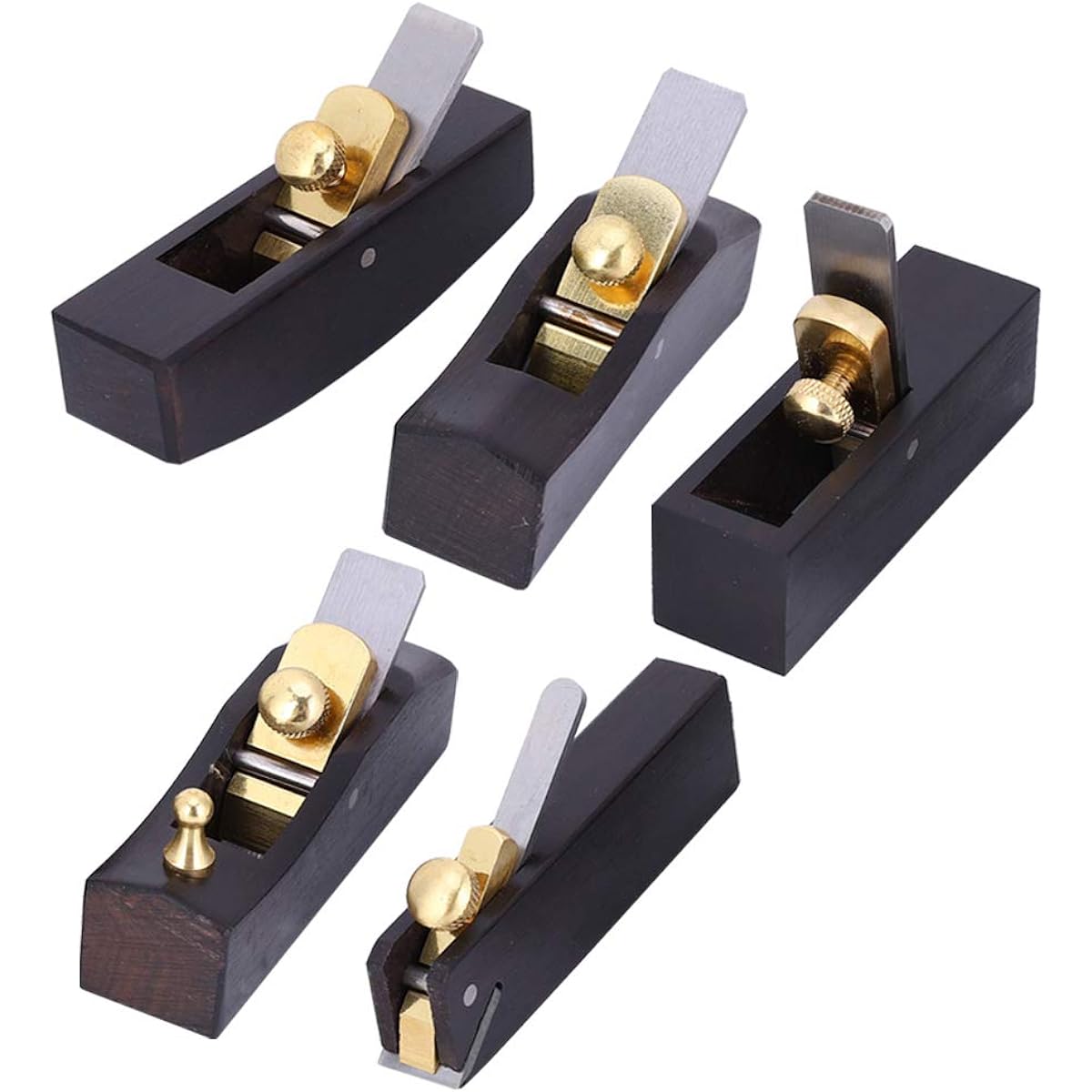 5Pcs Mini Wood Planer Wood Planer Hand Tool Carpenter Accessories Ebony Surface Multifunctional for DIY Craft Trimming Projects Carpenter Playing Accessories