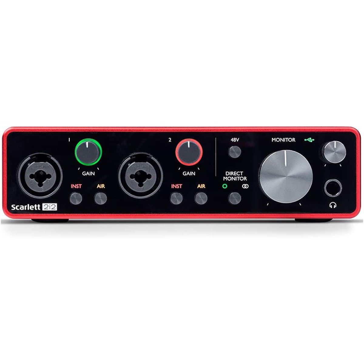 Focusrite Scarlett 2i2 USB Audio Interface (3rd Gen) Pop Filter & XLR-XLR Cable Bundle