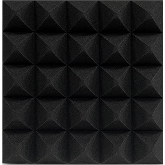 10 Pieces 50 x 50 x 5cm Acoustic Panels, Home Studio Soundproofing Accessories Sound Foam Wall Panel Tiles 5 Color Options (Grey 50*50*8CM) (Black 50*50*8CM)