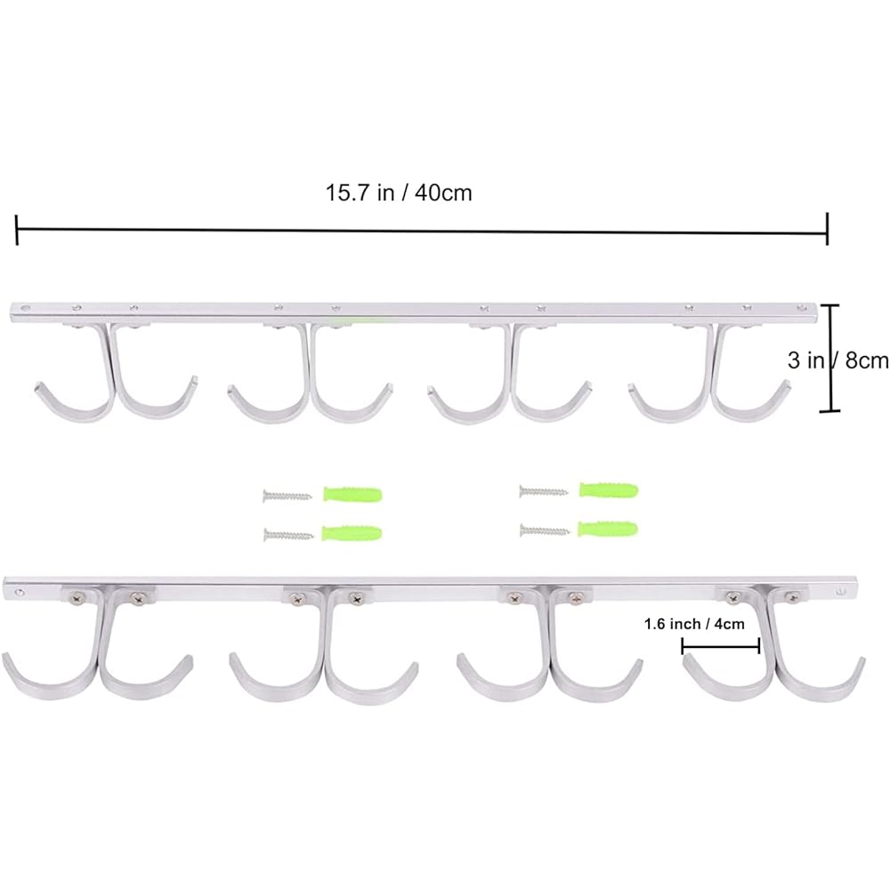 Lucausd Fishing Rod Ceiling Rack Aluminum Alloy 8 Rod Fishing Rod Holder Organizer for Garage Cabin Basement