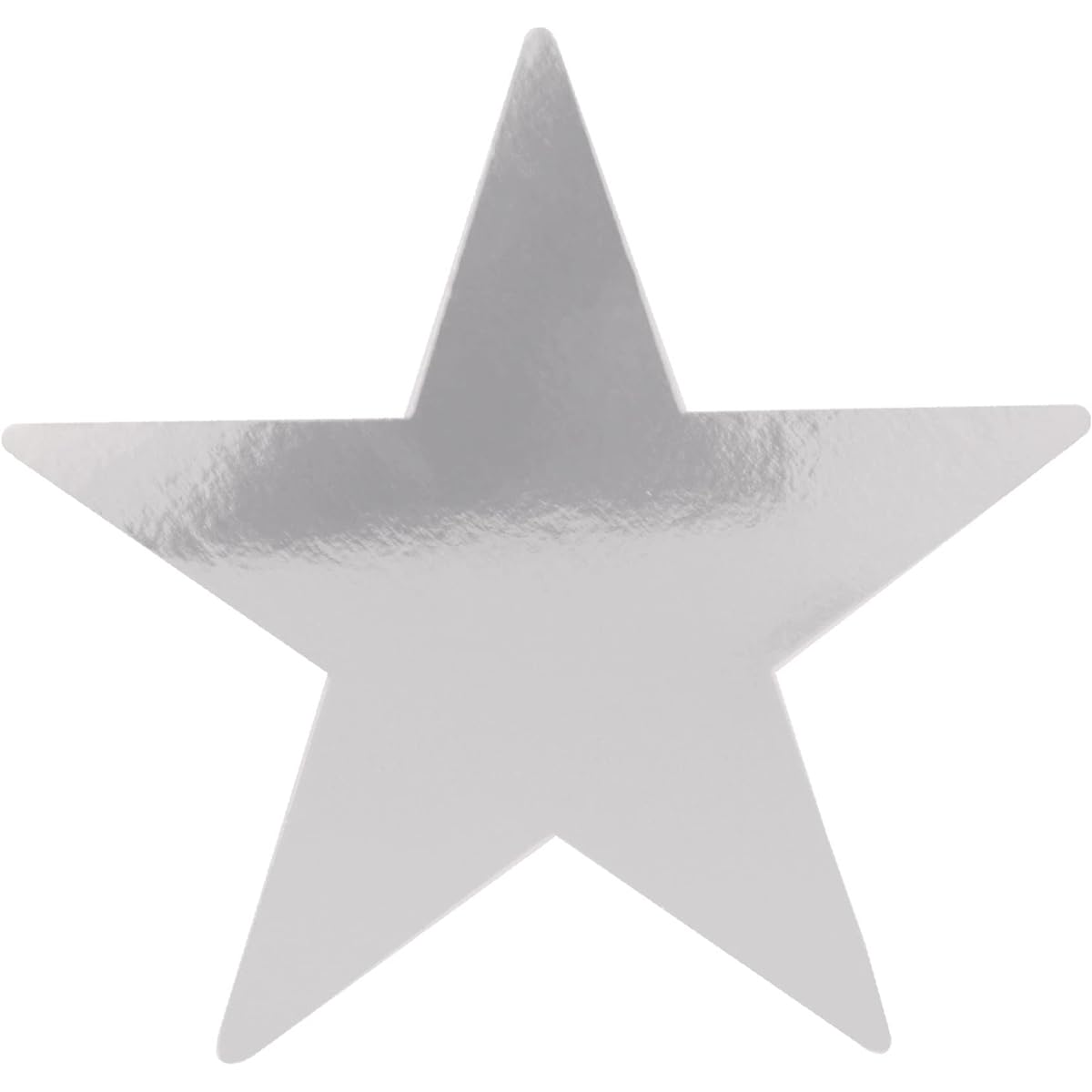 Jumbo Foil Star Cutouts (Silver) Party Accessories (1 Piece) Silver 50998-S