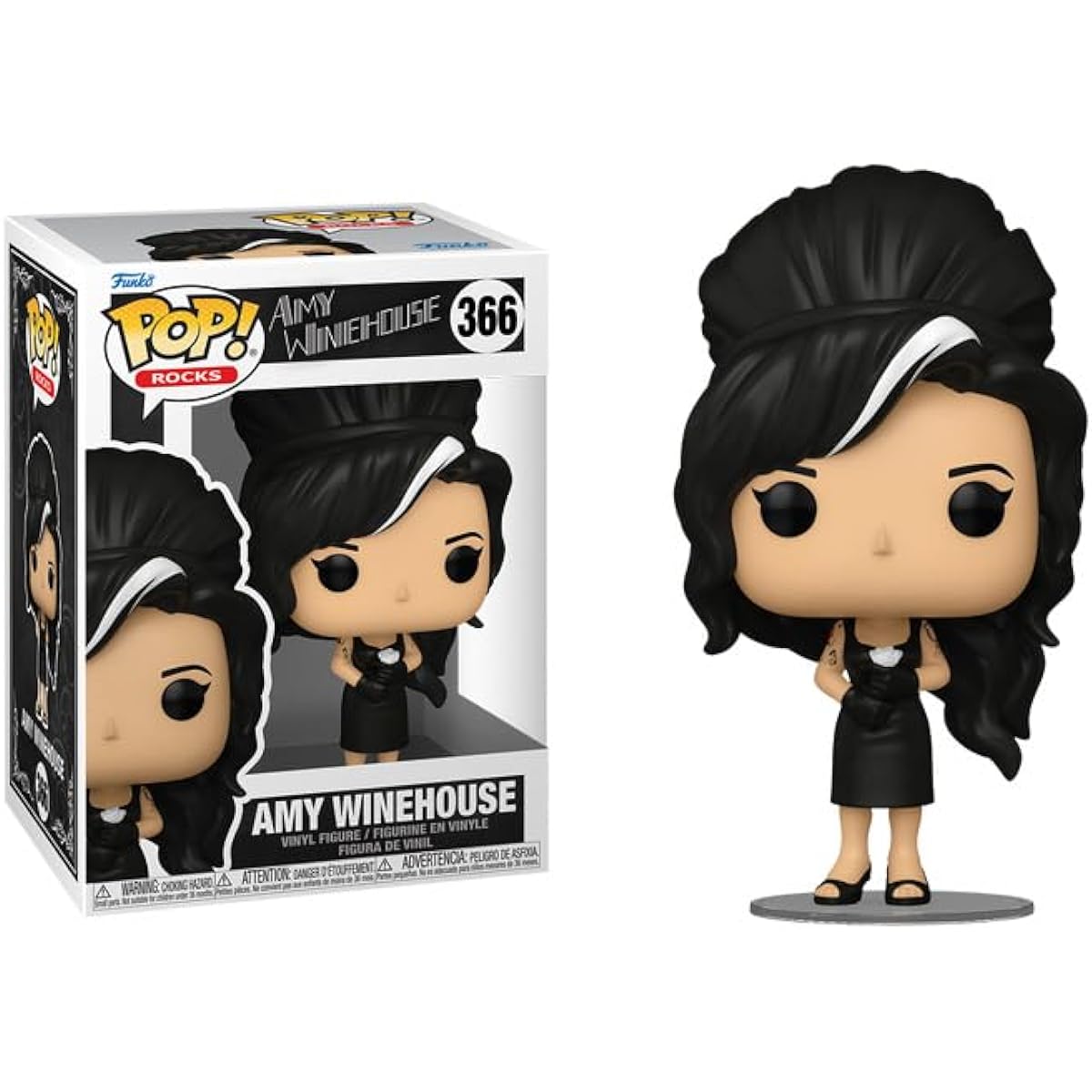 POP Rocks: Amy Winehouse - Back to Black Funko Vinyl Figure (Includes Compatible Box Protector Case) Multicolor 3.75"