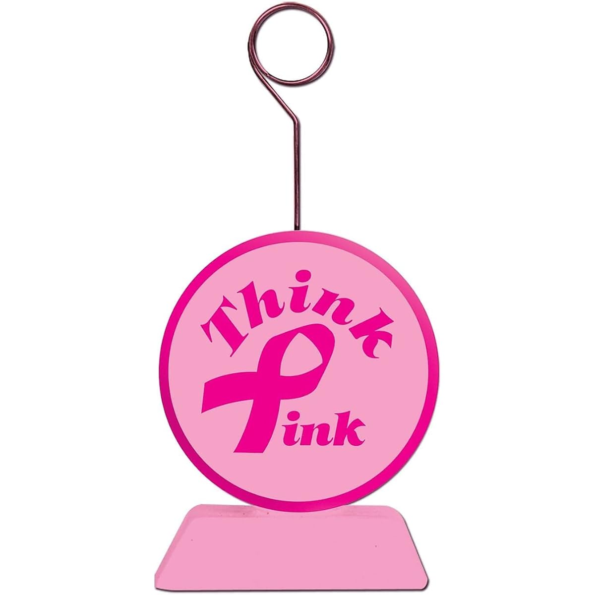 Beistle 50659 Pink Ribbon Photo/Balloon Holder